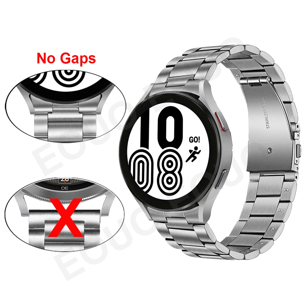 Металлический ремешок No Gap для Samsung Galaxy Watch 4 Classic сменный Браслет из нержавеющей
