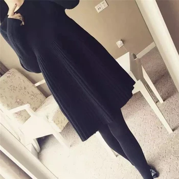 

Autumn Winter Maternity Sweaters Dress A Line Clothes for Pregnant Women Loose Pleated Dress Top H426