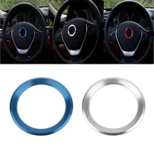 2 шт авто автомобиль руль обод для колеса Крышка для BMW-синий+ серебро
