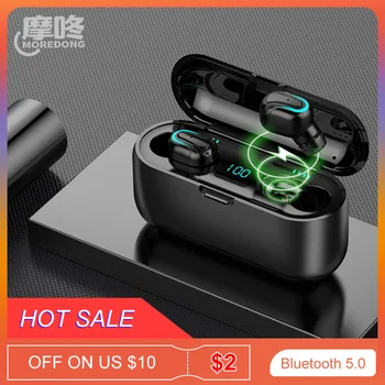 

MOREDONG TWS 5D Stereo Earbuds Fingerprint Touch Bluetooth Headphones Noise Cancelling Headset Gaming Earphones For Smart phones