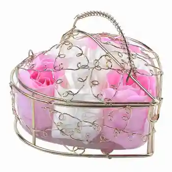 

6Pcs Scented Rose Flower Petal Bath Body Soap Wedding Party Gift Home DIY Decoration (Rose+White)
