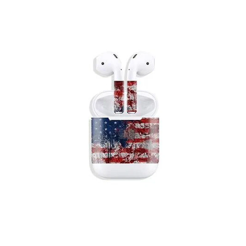 Модные наушники-капельки наклейка s для Apple Airpods наклейка КОЖА Pegatina для Air Pods чехол наклейка s Aufkleber Autocollant для AirPod 2 1 - Цвет: as the picture show