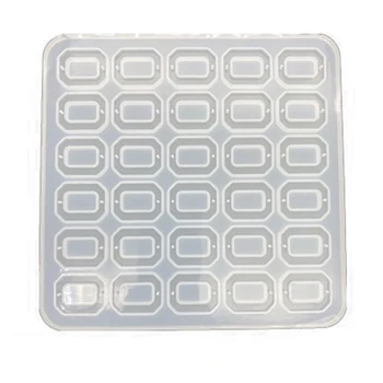 

Rectangle Round DIY Crystal Epoxy Bracelet Necklace Pendant Mold Resin Handmade Pendant Making Silicone Mold 3