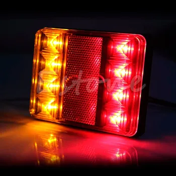 

YAM 1 Pair LED Waterproof Truck Trailer CARAVAN Stop Brake Tail Light Indicator Lamp