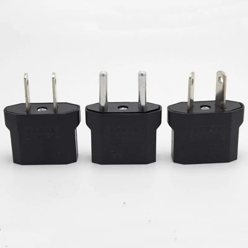 

US To EU/EU To US Plug Adapter Travel Power Converter Small Compact Charge