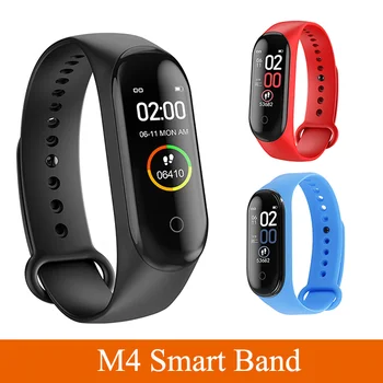 

3Colors Fashion M4 Sports Smart Band With Healthy Heart Rate Monitor Running Fitness Smartwatch IP67 Waterproof Smart Bracelet
