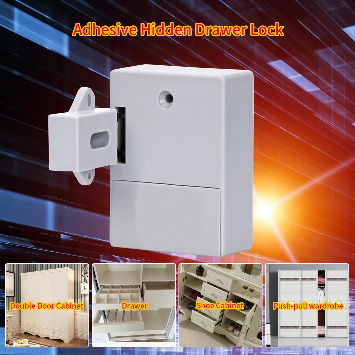 

New Smart Sensor Cabinet Lock Adhesive Drawer Lock Shoe Cabinet Wardrobe Bathroom Inductive Digital Lock