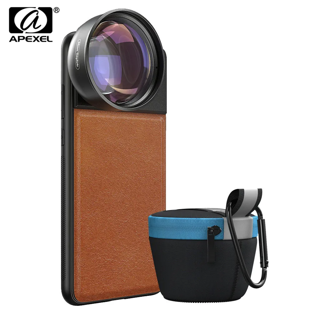 APEXEL HD Full Frame 85 мм 3X телеобъектив Телефон камера объектив Мобильный объектив с c-креплением чехол для iPhone X samsung huawei P30 Pro