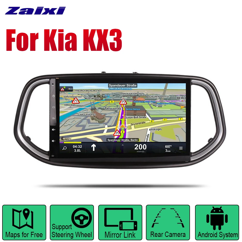ZaiXi Android Автомагнитола Стерео gps навигация для Kia KX3~ Bluetooth wifi 2din автомобильное радио стерео Мультимедиа Плеер аудио