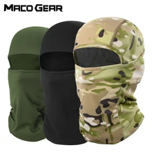 Pasamontañas de Ciclismo de camuflaje al aire libre máscara de cara completa bicicleta esquí bicicleta Snowboard deporte cubierta senderismo táctico militar sombrero gorra hombres mujeres(China)