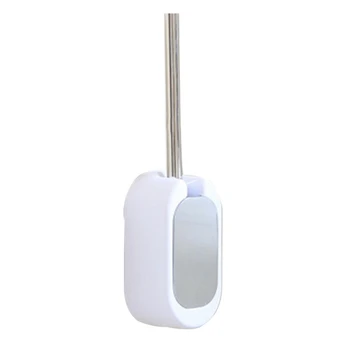 

Creative Nail-Free Wall-Mounted Household Toilet Brush Set Upscale Hotel And Club Stainless Steel Toilet Brush White