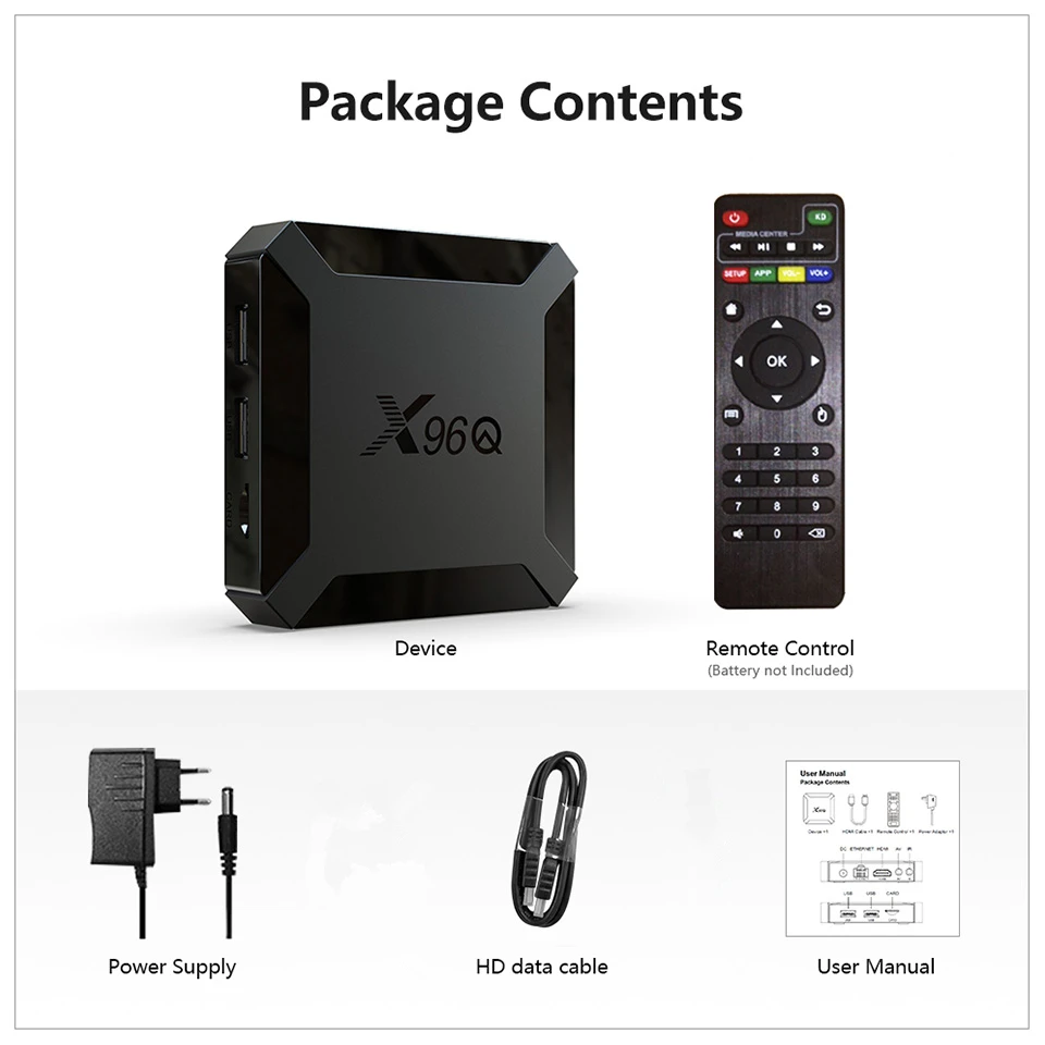 super box tv X96Q Android 10.0 Smart tv box iptv box X96Q 1G 8G 2G16G Allwinner H313 smart ip tv set top box ship from france indoor aerial