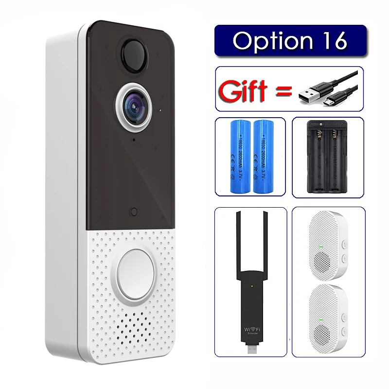 EKEN T8 IP67 Weatherproof Smart Video Doorbell Camera WIFI 1080P Visual Intercom Night Vision IP Door Bell PIR Wireless Cameras 