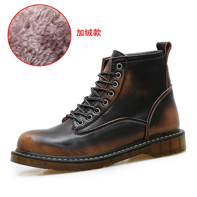 Mens Ankle Boot Martin Winter Boot Biker Boot for Men Leather Genuine Chelsea Boot Fashion Platform Boot Designer Chunky Boot 47 Bronze Velvet