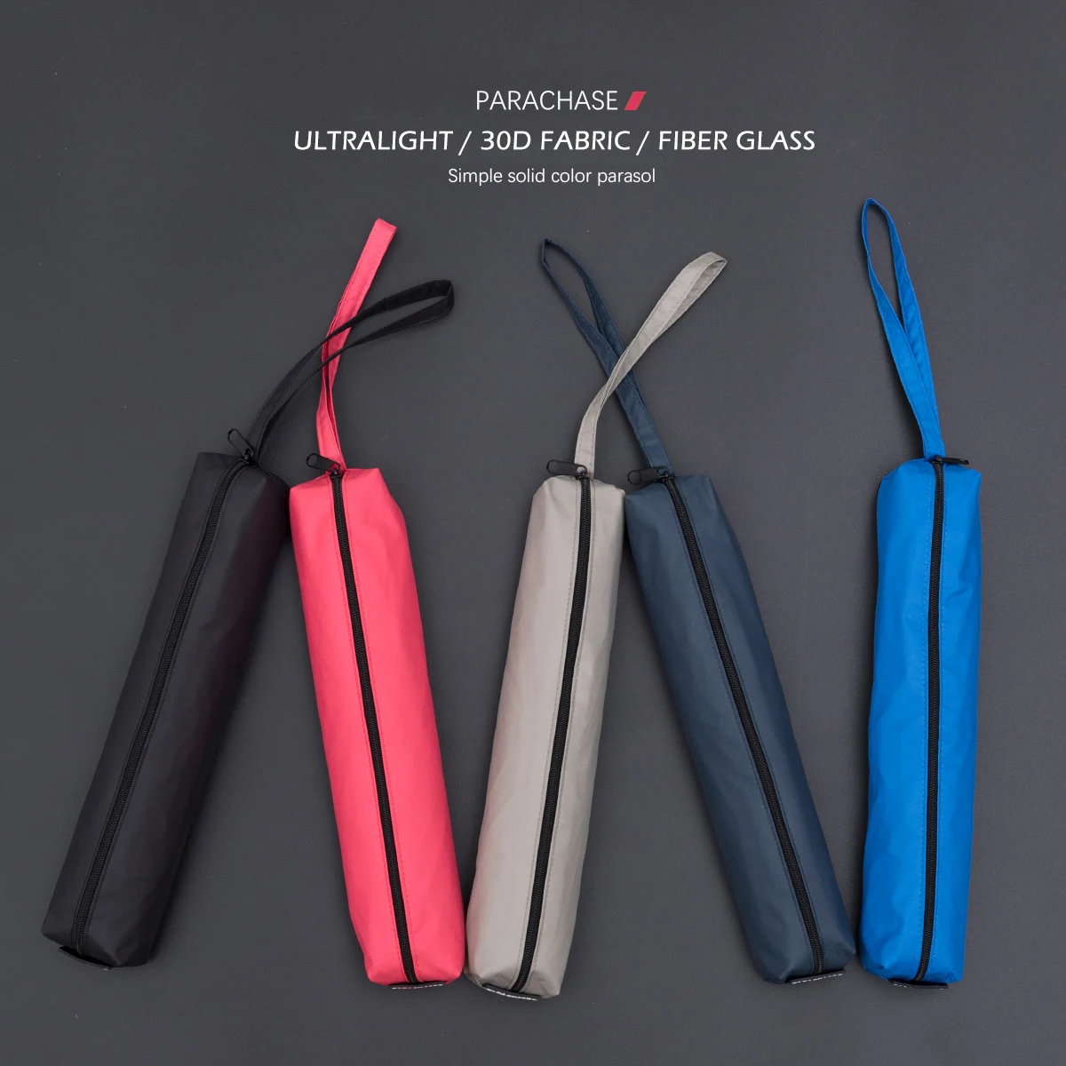 Parachase Sun Umbrella Ultra-light 160g Folding Umbrella Rain Women Windproof Sunscreen Anti UV 6K Light Portable Girls Umbrella