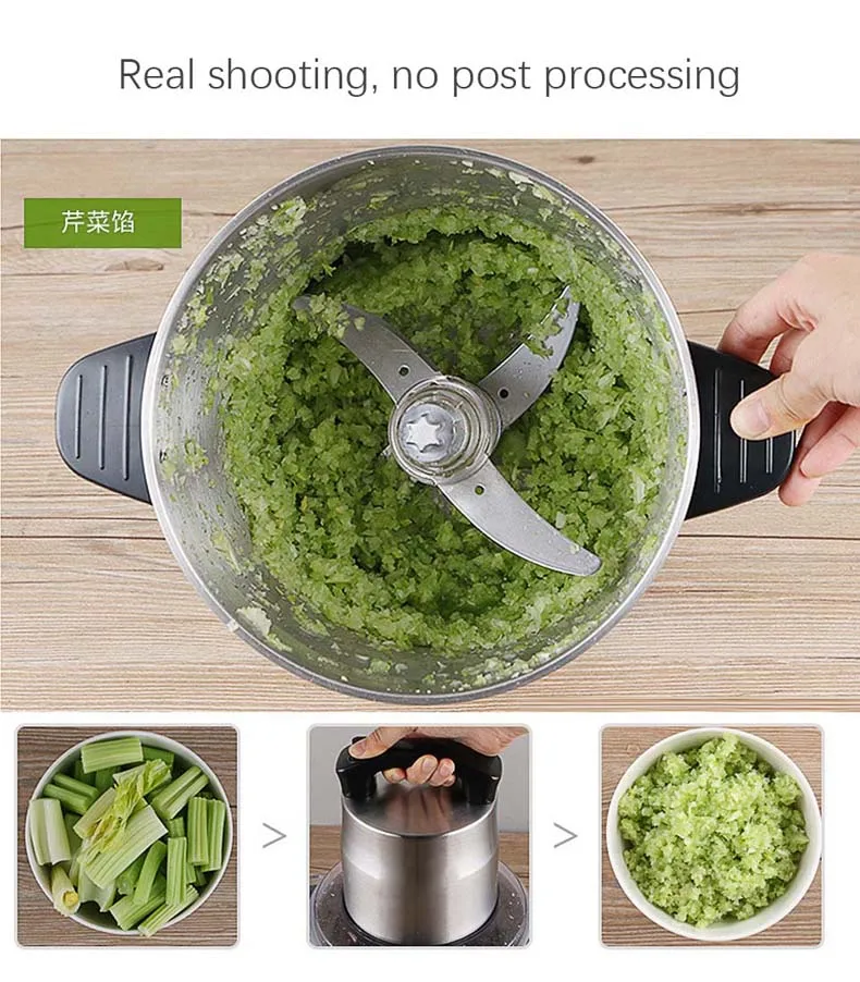 Промышленная Мясорубка 6L электрическая мясорубка из нержавеющей стали автоматическая машина для измельчения мяса высококачественный