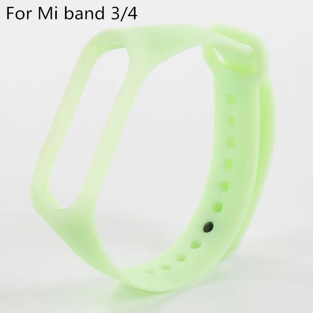 Lu mi nous силиконовый ремешок на запястье для Xiaomi mi Band 4 3, ремешок на запястье, сменный ремешок для Xio mi band 4 3 mi Band 3 band 4 - Цвет: Green
