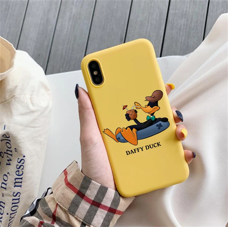 Bugs Bunny TweetyBird Даффи Дак Looney Tunes чехол для iPhone 6 7 6plus X XR XSMAX 11 роскошный цветной Мягкий силиконовый чехол для телефона