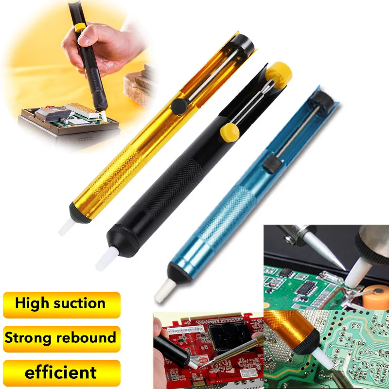 

Aluminum Desoldering Pump Metal Solder Sucker Pen Desolder High Efficiency Removal Vacuum Soldering Desolder Hand Welding Tools