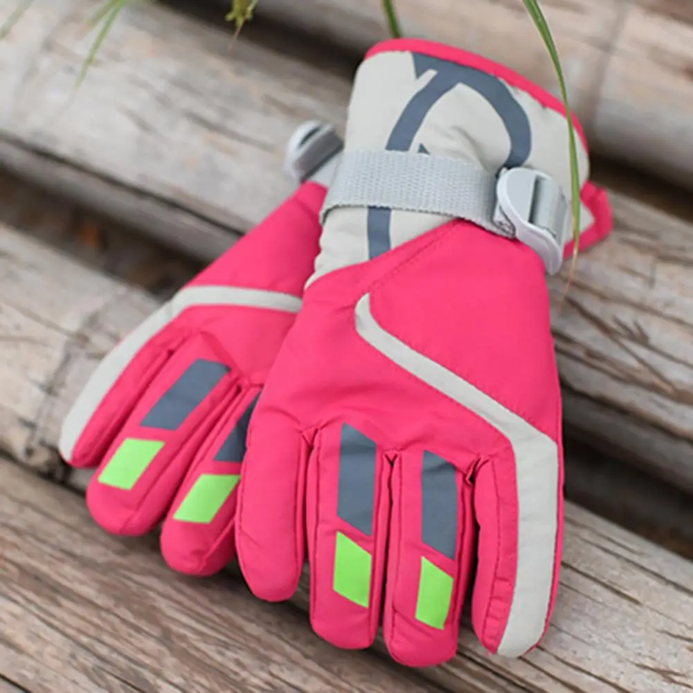 Marsnow Winter Professional Ski Gloves Girls Boys Adult Waterproof Warm Gloves Snow Kids Windproof Skiing Snowboard Gloves