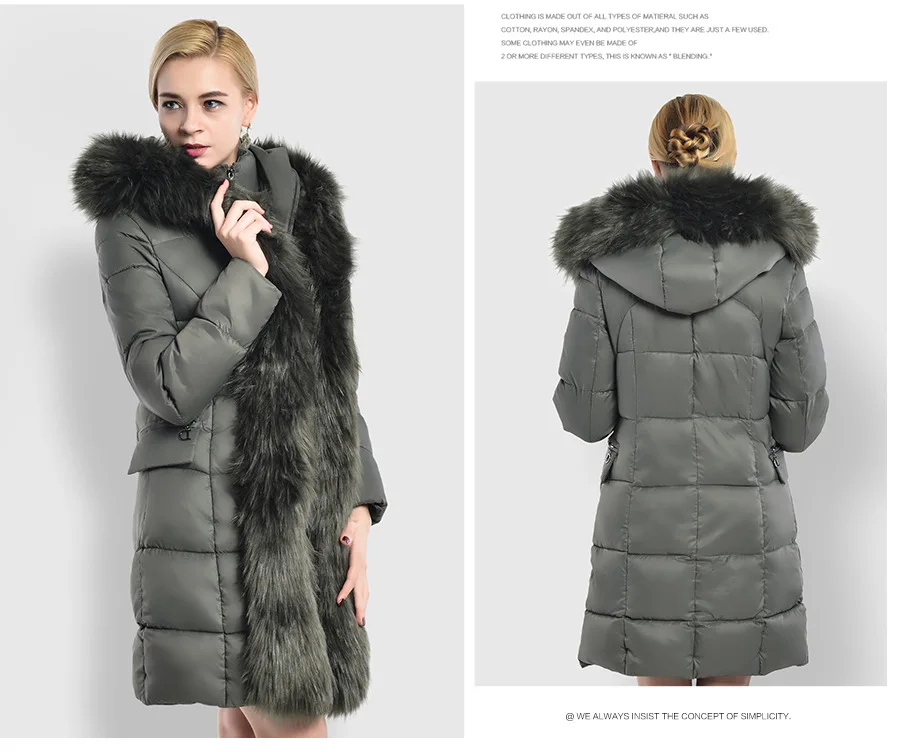 YUSHU, модная зимняя куртка размера плюс 3XL, женское длинное пальто с хлопковой подкладкой, большой меховой воротник, утепленная куртка, верхняя одежда, парки