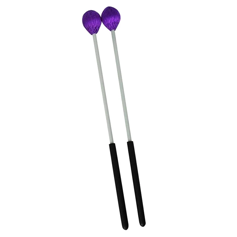 1 пара Киянки Marimba с фиолетовой нейлоновой головкой и гладкой деревянной ручкой для начинающих