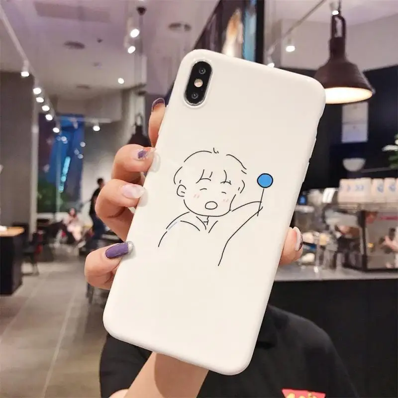 Милые Чехлы для телефона с рисунком мальчиков и девочек 1 шт. чехол Apple Iphone 6 6s 7 8 Plus