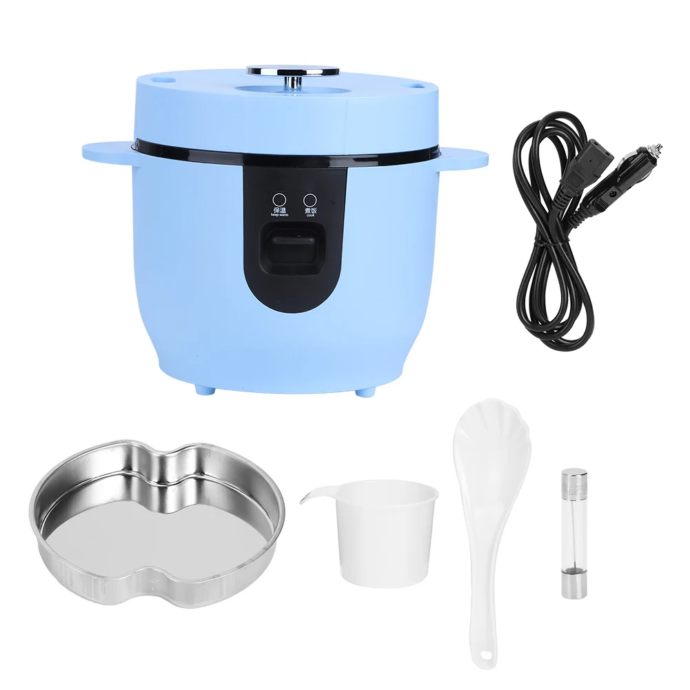 

24V Car Rice Cooker 2L Large Capacity Portable Truck Soup Porridge Cooking Machine Electric Heating Lunch Box Warmer
