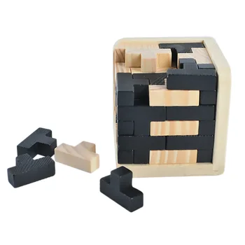 

Creative 3D Puzzle Luban Interlocking Wooden Toy Early Educational Toys Wood Puzzles for Adults Kids Brain Teaser IQ Puzzles