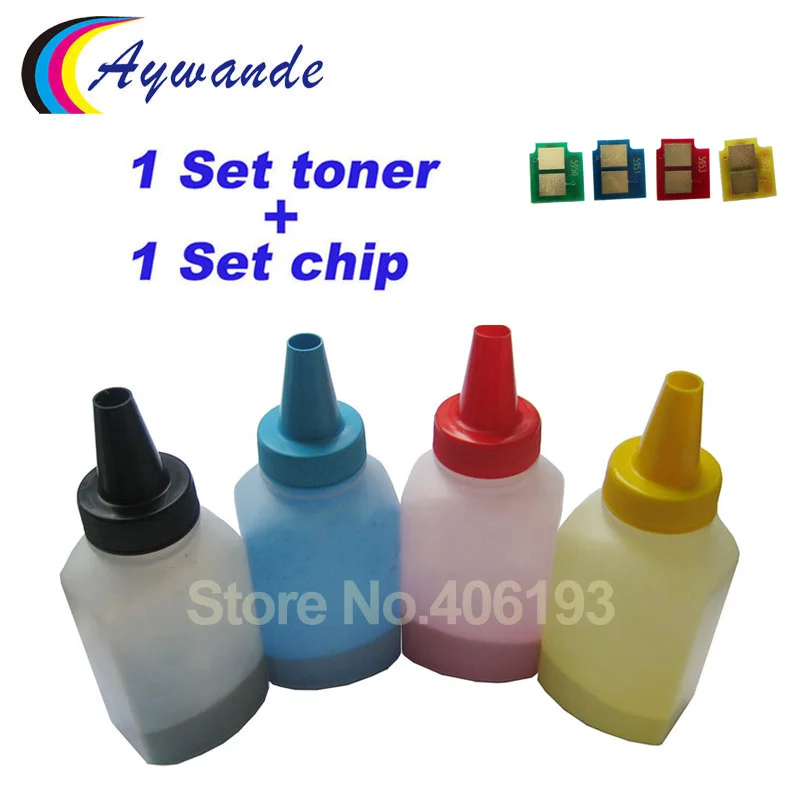 Q6000A Q6001A Q6002A Q6003A para HP Color LaserJet CM1015 CM1017 1600, 2600 de 2605 de recarga de polvo de tóner chip reajuste