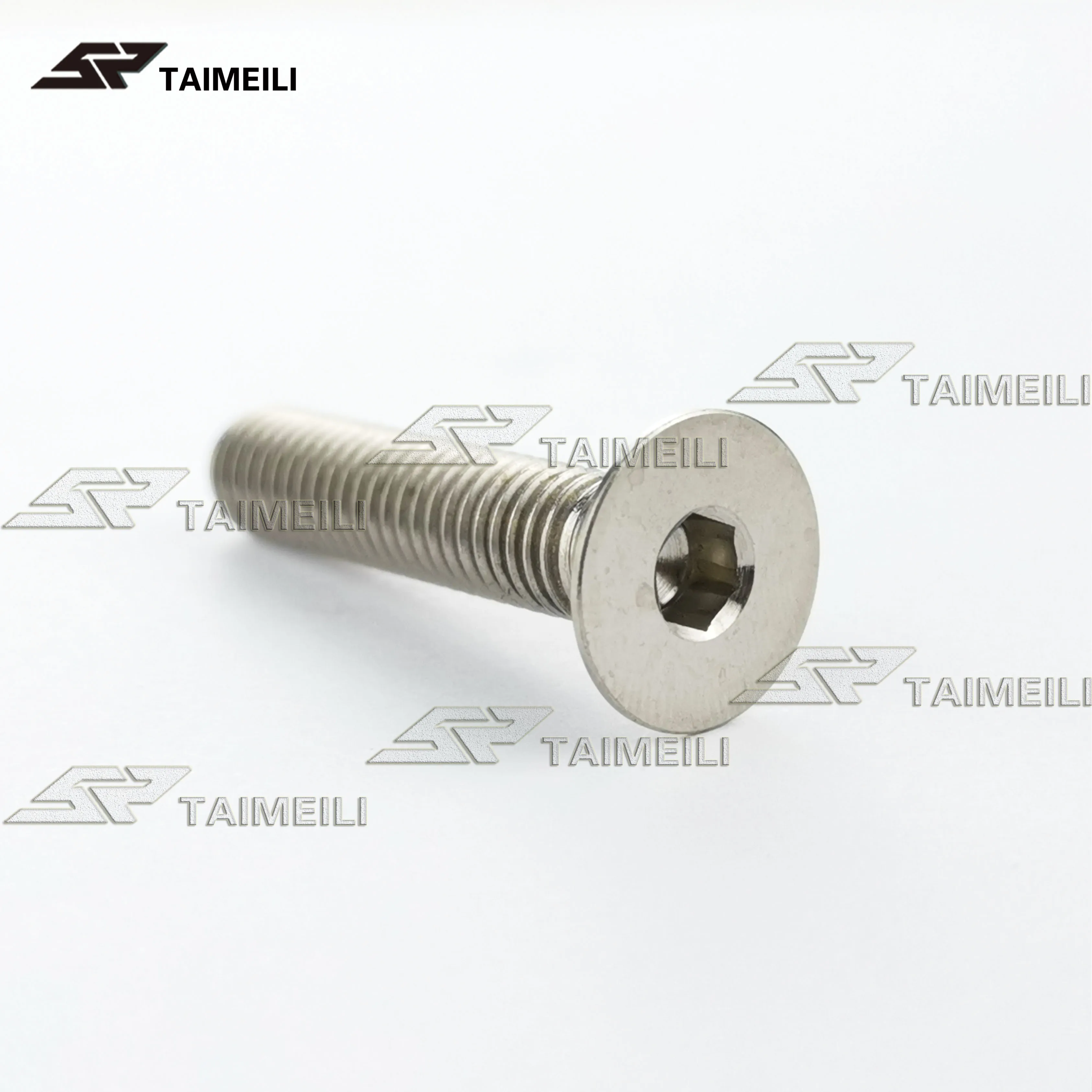 Серебристый Titanium болт M6X10/15/20/25/30/35/40mm потайной titanium болт шестиугольный рукав titanium винт GR5 - Цвет: Серебристый