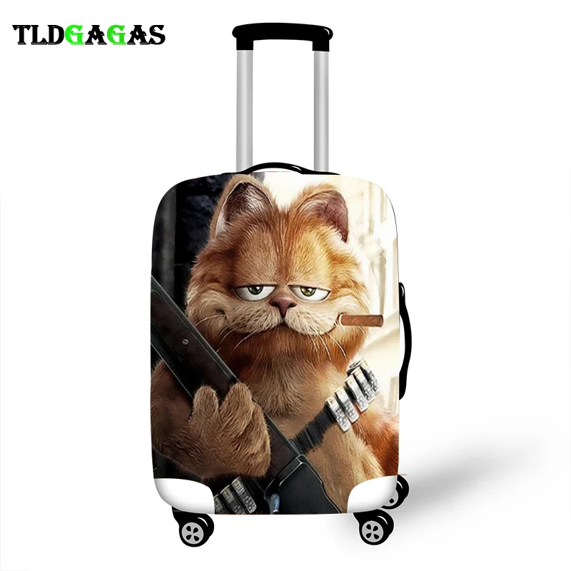 Эластичный Защитный чехол для багажа, защитный чехол для чемодана, чехлы на колесиках, Чехлы, 3D аксессуары для путешествий с рисунком кота T1111 - Цвет: B
