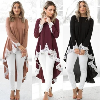 

2020 Autumn Women Sexy Lace Patchwork Dress Fashion Vestidos Long Sleeve Women Irregular Dress