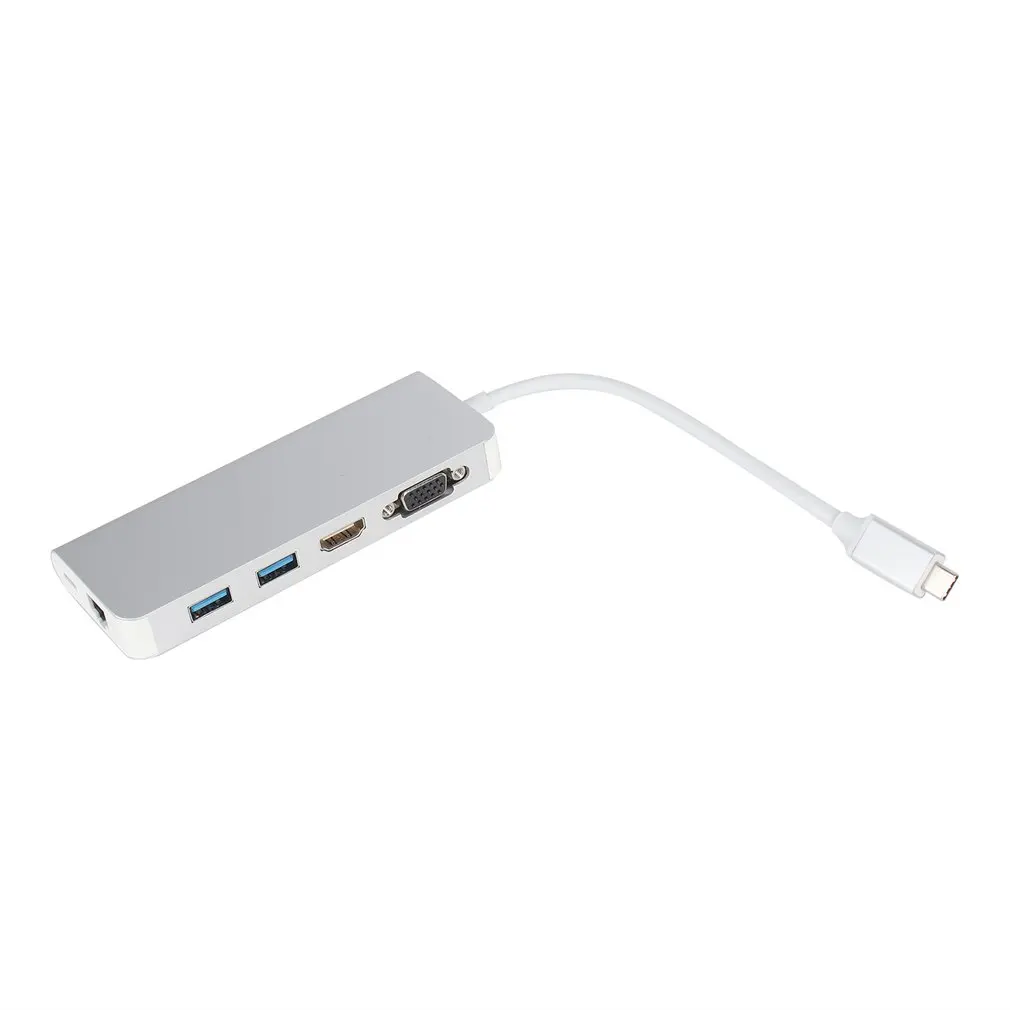 Многофункциональный конвертер TYPE-C RJ45 Gigabit PD TF безопасный цифровой конвертер концентратор USB 3,0 для iPhone для MacBook