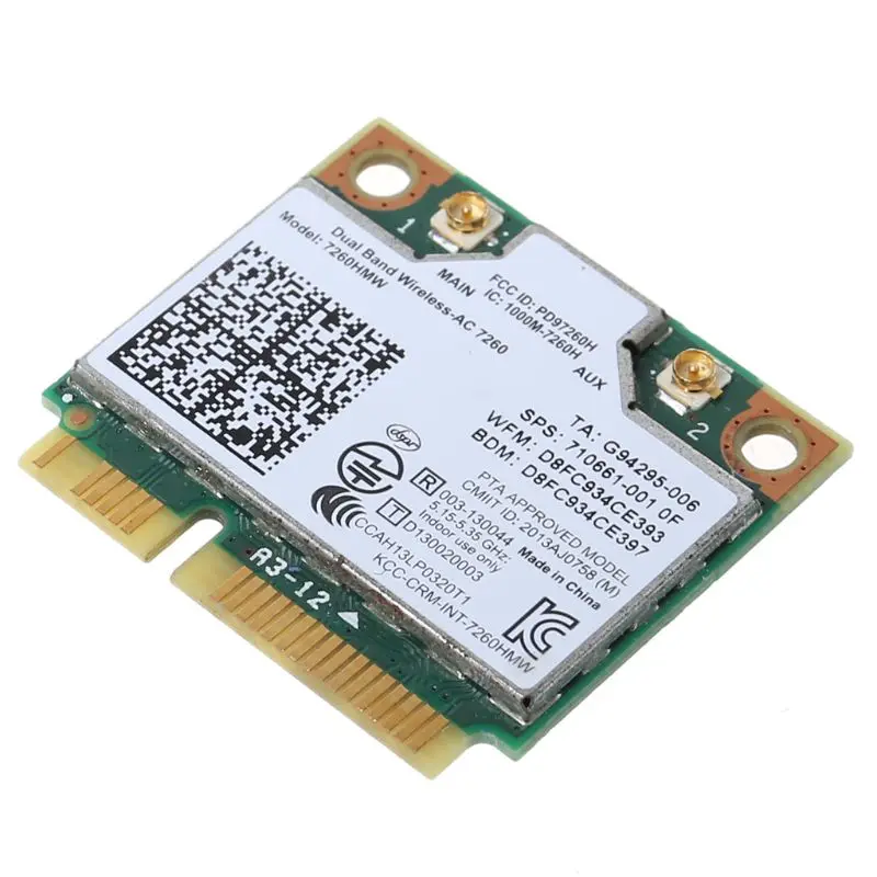 

Dual Band Wireless-N 7260 7260HMW AN Half Mini Pci-e Wifi WLAN Card for Intel
