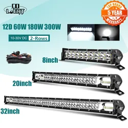 Ultra - Bright Super Slim LED Light Bar for Off - Road and Marine Use (12D 32 inch 300W)