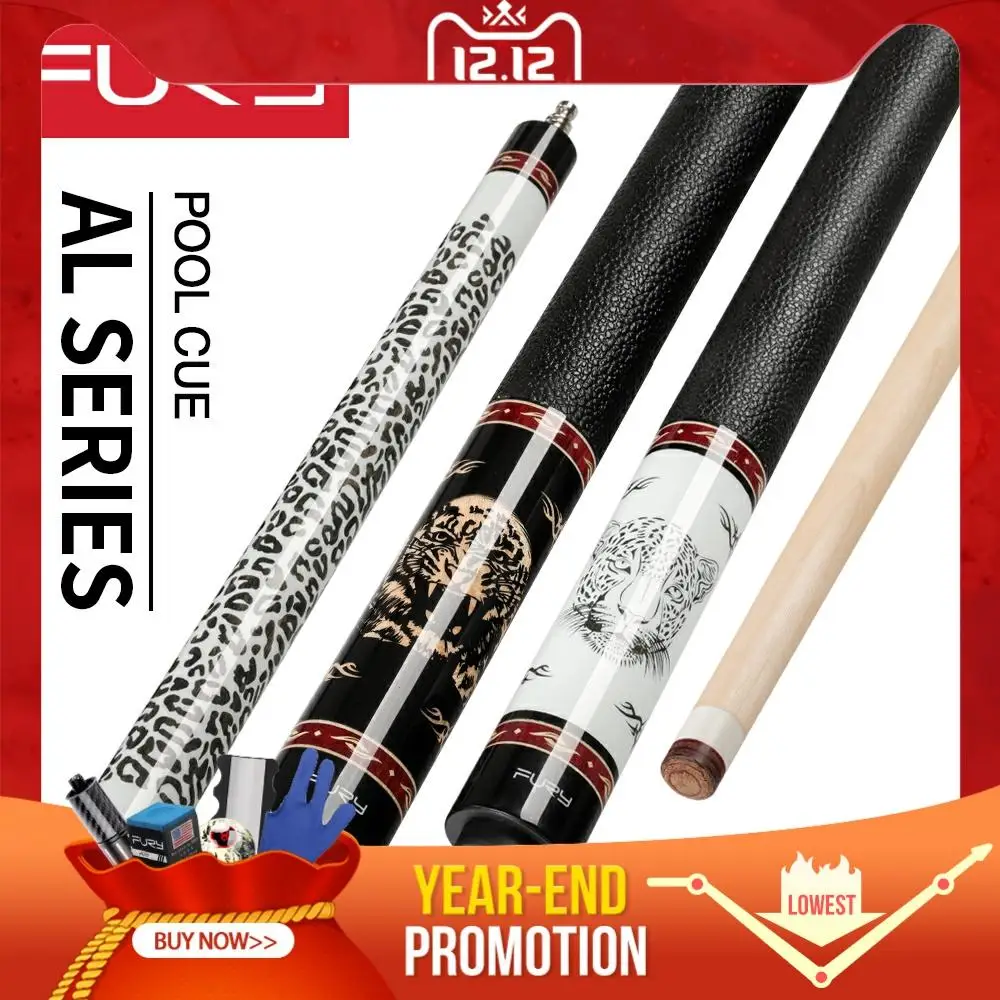 

Fury AL Billiard Pool Cue11.75/12.75mm Tiger Everest Tip 147cm Length Professional KT/HT Maple Shaft Stick Ergonomic Design Kit