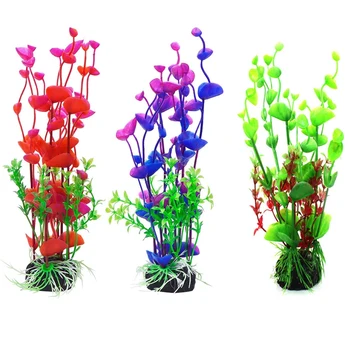 

Artificial Aquatic Plants Aquarium Plants Plastic Fish Tank Decorations 7.5 Inch, 3 Pieces