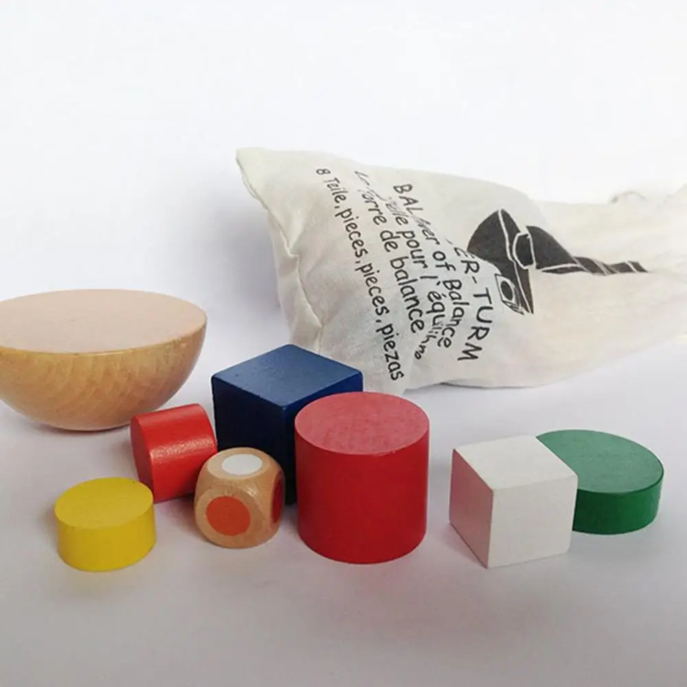 

HOT! Wooden Toy Balance Game Educational Building Blocks Kids Developmental Toy For Children with Storage Cover Bag