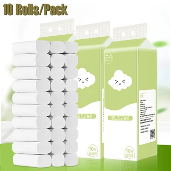 

Home Toilet Paper Rolls Paper Towel 10 Rolls/Pack 4-Ply Bath Tissue Rolls