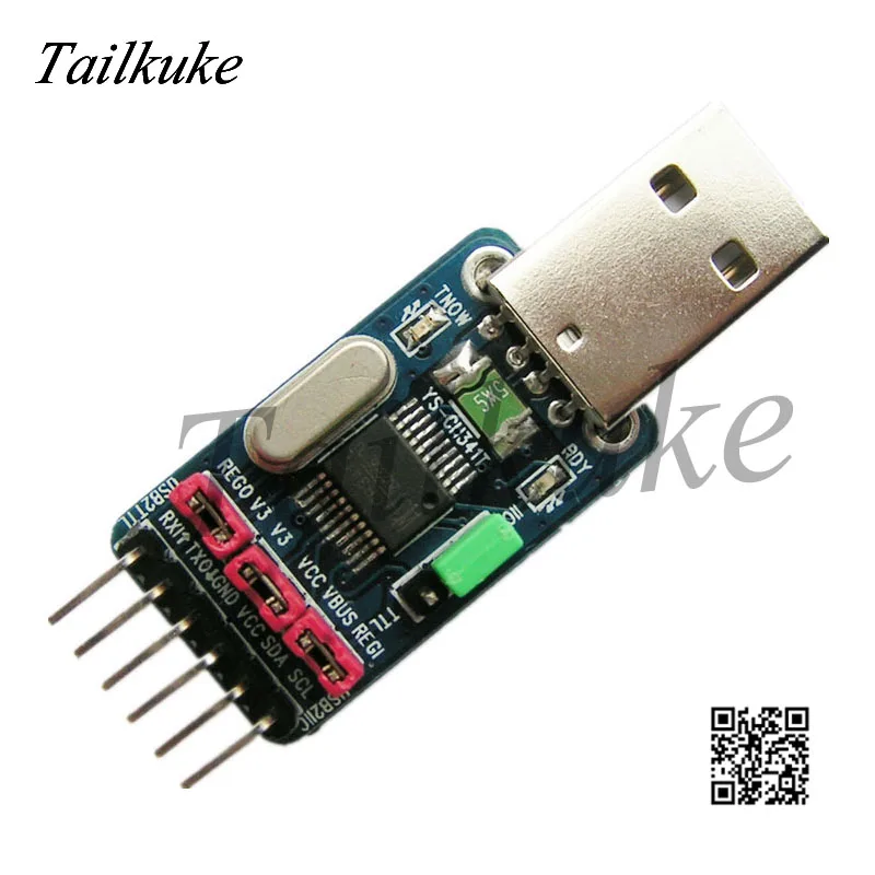 YS CH341T модуль USB К I2C IIC к UART TTL для последовательного двойного напряжения|Счетчики| |
