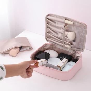 

2PCS/SET Travel Cosmetic Bag Women Portable Toiletries Kits Multifunction Waterproof Organizer Makeup Suitcase Accessories Items