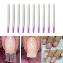 10pcs Silk Fiber Optic for Nail Extension Form Non-Woven Silk UV Gel Building Fiber Manicure Tools