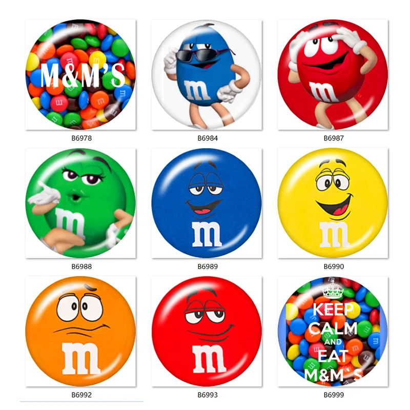 10 шт. смешанные M&ampM улыбающееся лицо 12 мм/18 мм/20 мм/25 мм круглые фото стекло