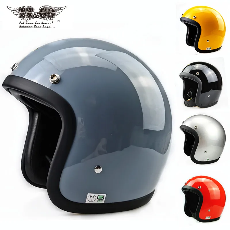 TT&ampCO Motorcycle Helmet Glass Fibre tt&ampco 500tx Cafe Racer Open Face Vintage Retro Motobike Small Thin Shell Motocross | Автомобили