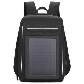 

15.6' Laptop Solar Backpack Large IPad Bag USB Charging Business Backpacks Traveling Daypack Anti Theft Backpack