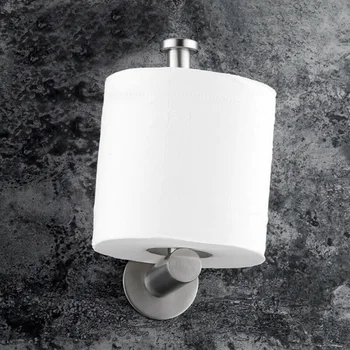 

Silver Paper Holder Modern Stainless Steel Roll Holder Without Drilling