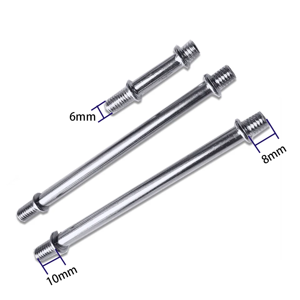 LED Lamp Accessories Thread Adapter 2pcs Double Head M6 External Thread Tube At Both Ends Counter Light Chandelier Wall Lamp Silver Connecting Rod Straight Tube