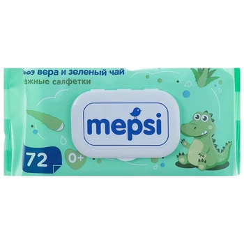 

Mepsi baby wet wipes with aloe vera extract and green tea, 72 pcs. 4094914