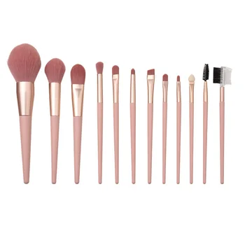 

2020 new 12 nude pink Makeup Brushes Beauty Tool Set loose powder blush Eye Shadow Brush Pack